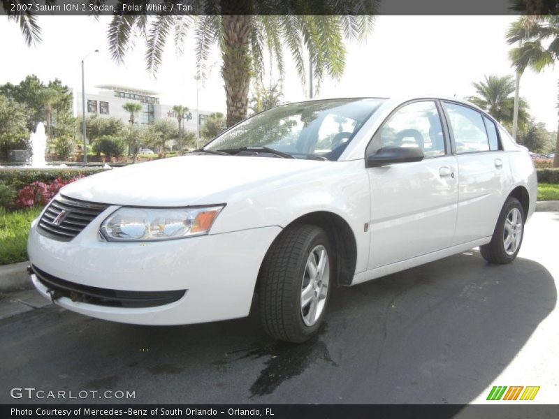 Polar White / Tan 2007 Saturn ION 2 Sedan