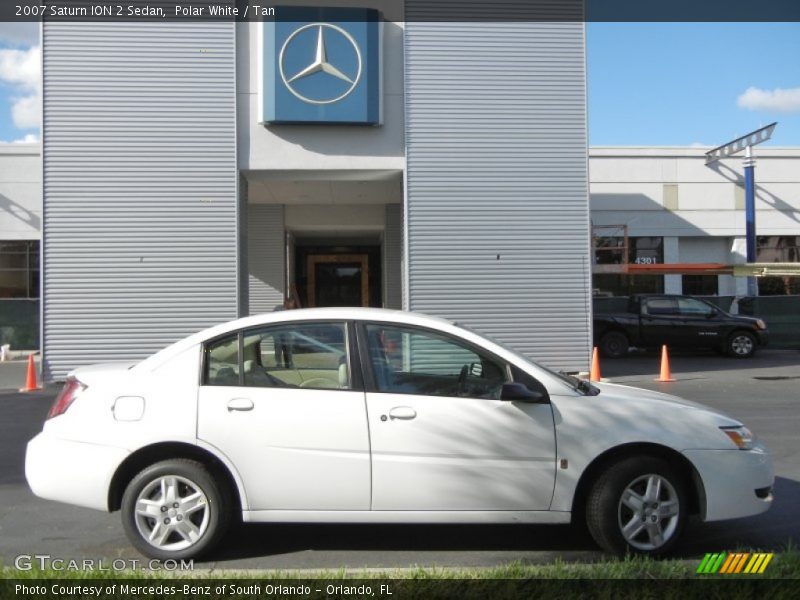 Polar White / Tan 2007 Saturn ION 2 Sedan