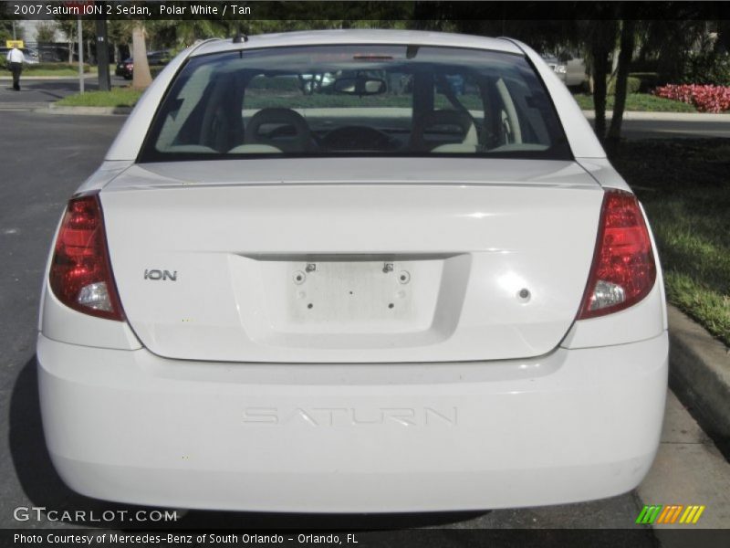 Polar White / Tan 2007 Saturn ION 2 Sedan