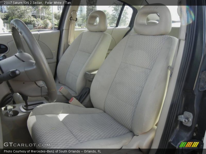 Polar White / Tan 2007 Saturn ION 2 Sedan