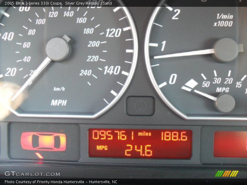 Silver Grey Metallic / Sand 2005 BMW 3 Series 330i Coupe