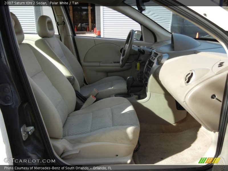 Polar White / Tan 2007 Saturn ION 2 Sedan