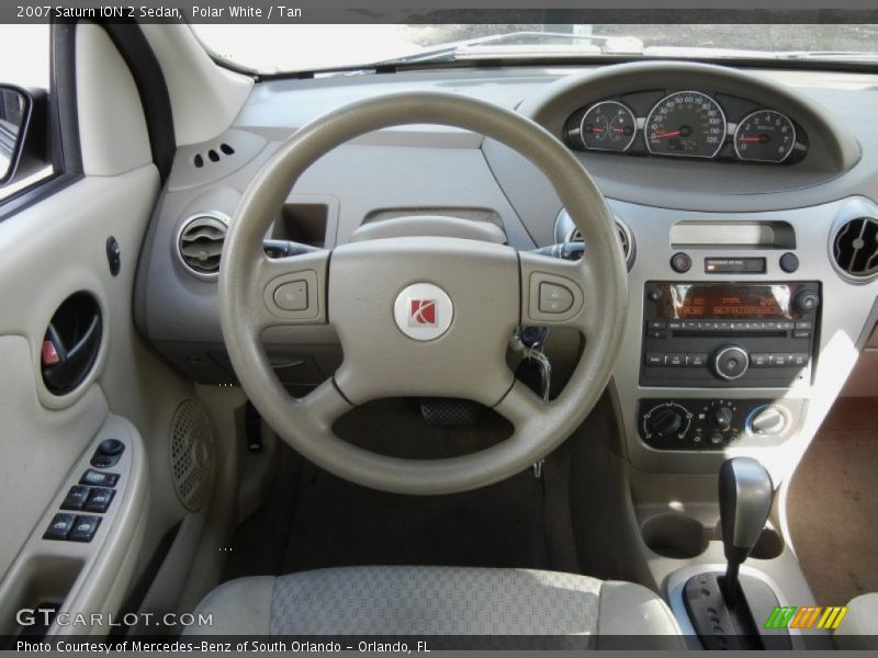 Polar White / Tan 2007 Saturn ION 2 Sedan