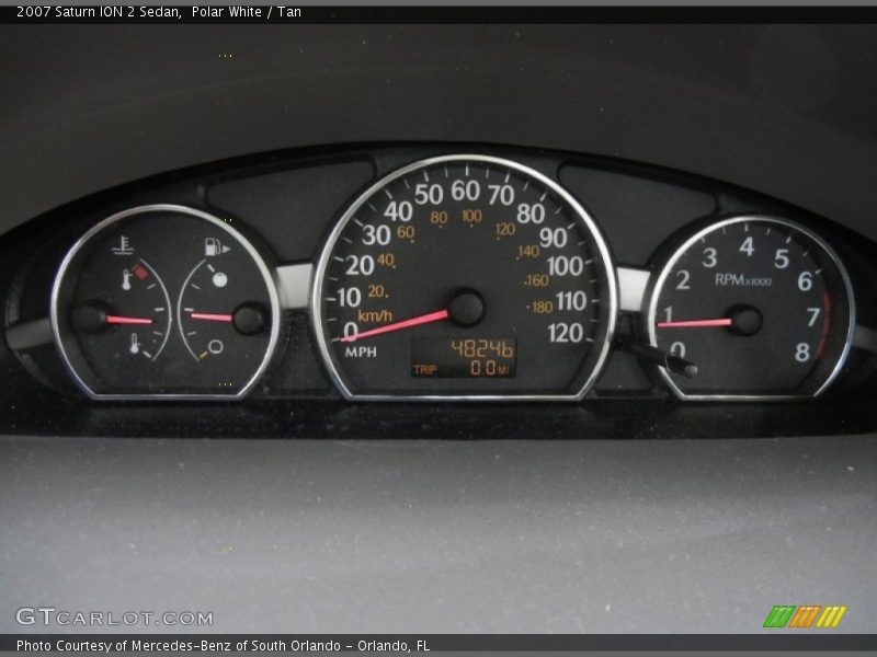 Polar White / Tan 2007 Saturn ION 2 Sedan