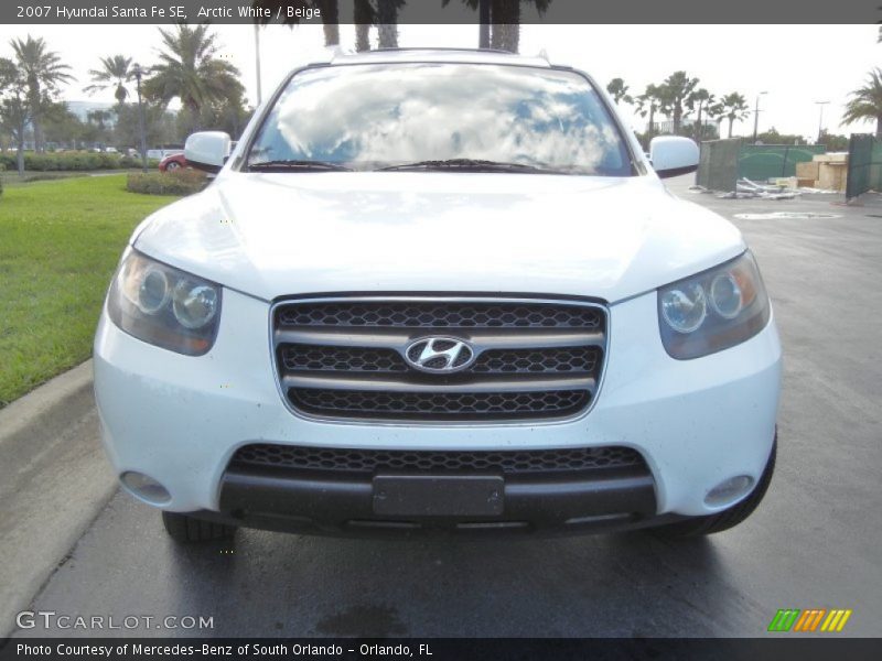 Arctic White / Beige 2007 Hyundai Santa Fe SE