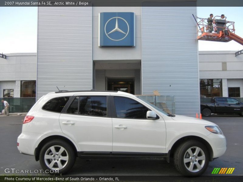 Arctic White / Beige 2007 Hyundai Santa Fe SE