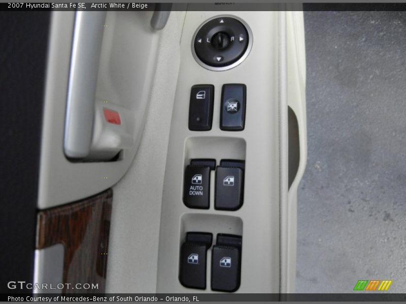 Arctic White / Beige 2007 Hyundai Santa Fe SE