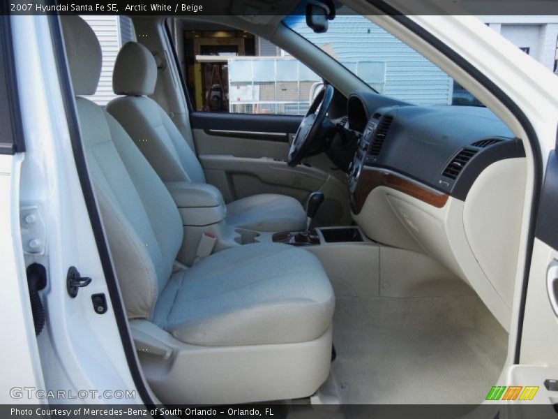 Arctic White / Beige 2007 Hyundai Santa Fe SE