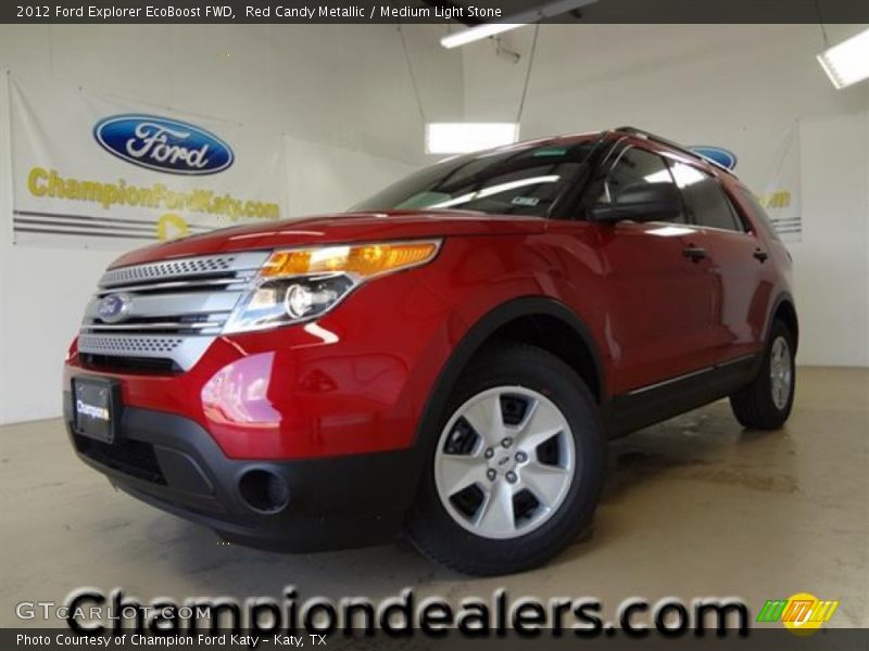 Red Candy Metallic / Medium Light Stone 2012 Ford Explorer EcoBoost FWD