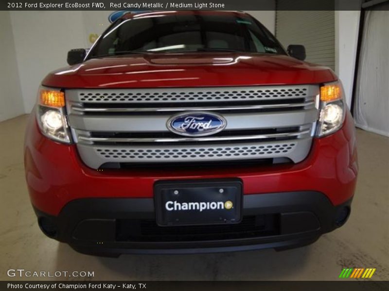 Red Candy Metallic / Medium Light Stone 2012 Ford Explorer EcoBoost FWD