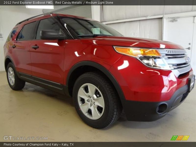 Red Candy Metallic / Medium Light Stone 2012 Ford Explorer EcoBoost FWD