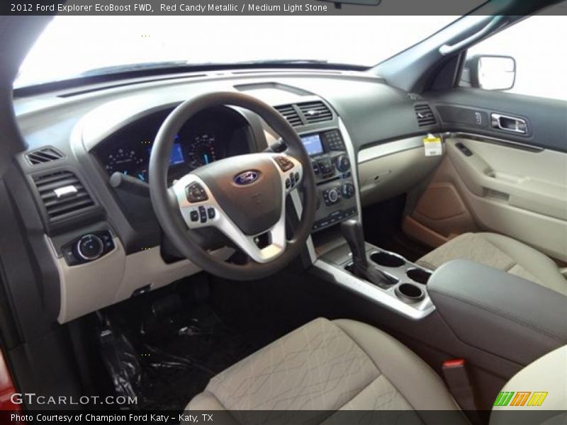 Medium Light Stone Interior - 2012 Explorer EcoBoost FWD 