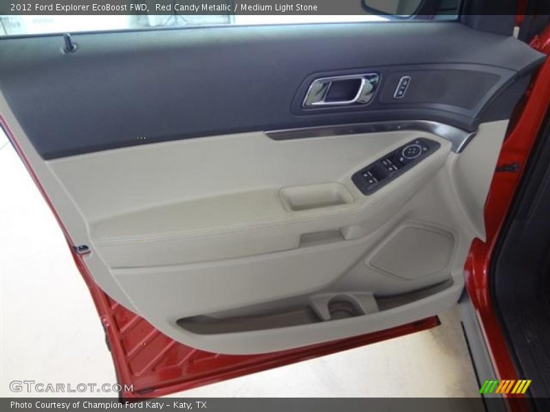 Red Candy Metallic / Medium Light Stone 2012 Ford Explorer EcoBoost FWD