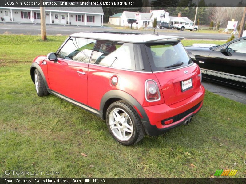 Chili Red / Checkered Carbon Black/Black 2009 Mini Cooper S Hardtop