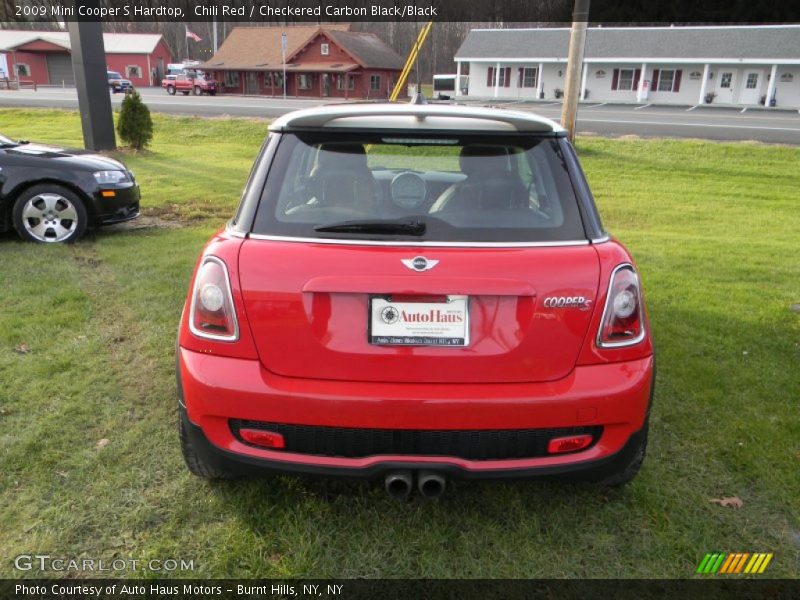Chili Red / Checkered Carbon Black/Black 2009 Mini Cooper S Hardtop
