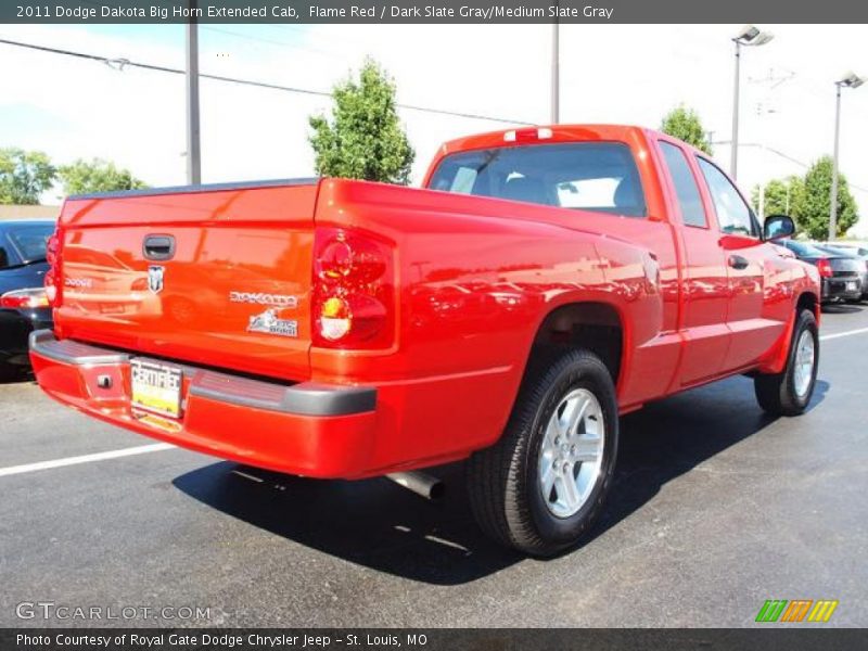 Flame Red / Dark Slate Gray/Medium Slate Gray 2011 Dodge Dakota Big Horn Extended Cab