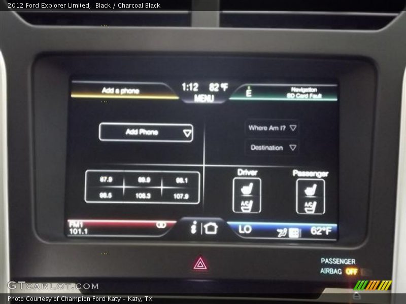Black / Charcoal Black 2012 Ford Explorer Limited