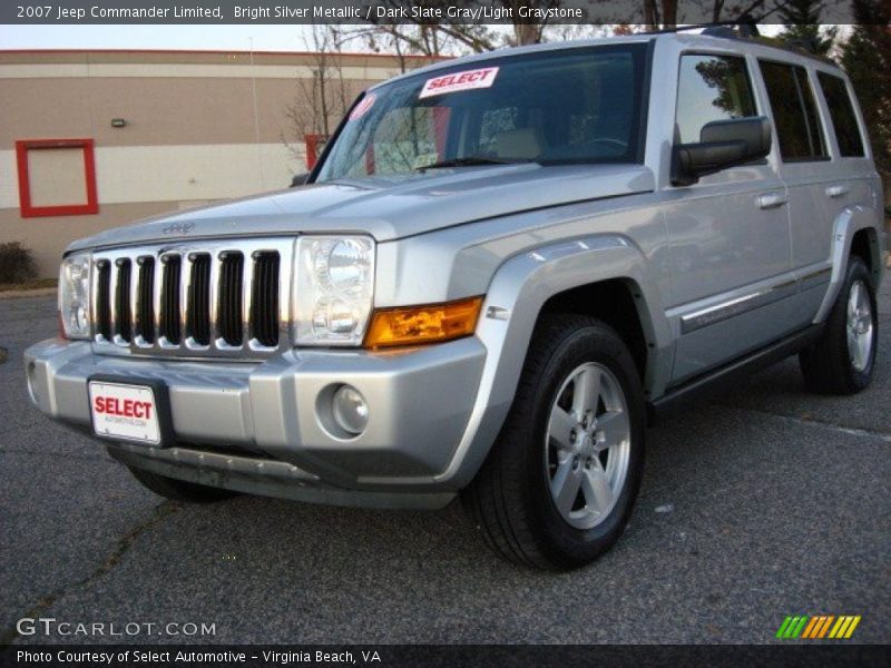 Bright Silver Metallic / Dark Slate Gray/Light Graystone 2007 Jeep Commander Limited