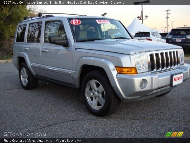 Bright Silver Metallic / Dark Slate Gray/Light Graystone 2007 Jeep Commander Limited