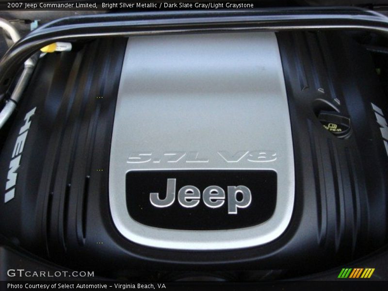 Bright Silver Metallic / Dark Slate Gray/Light Graystone 2007 Jeep Commander Limited