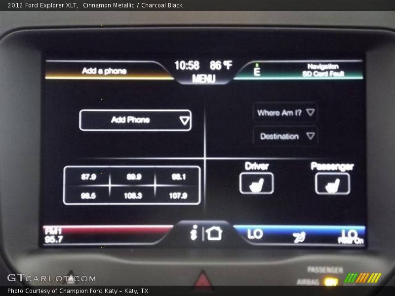 Cinnamon Metallic / Charcoal Black 2012 Ford Explorer XLT