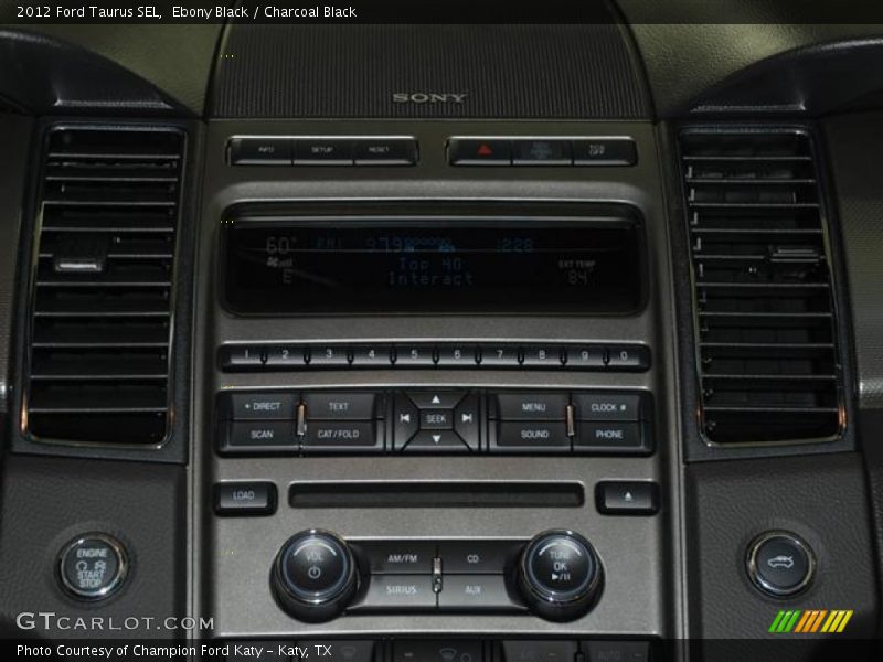 Ebony Black / Charcoal Black 2012 Ford Taurus SEL