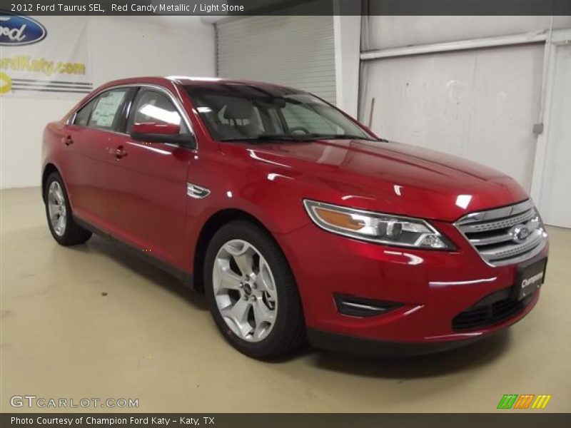Red Candy Metallic / Light Stone 2012 Ford Taurus SEL