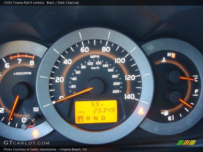 Black / Dark Charcoal 2009 Toyota RAV4 Limited