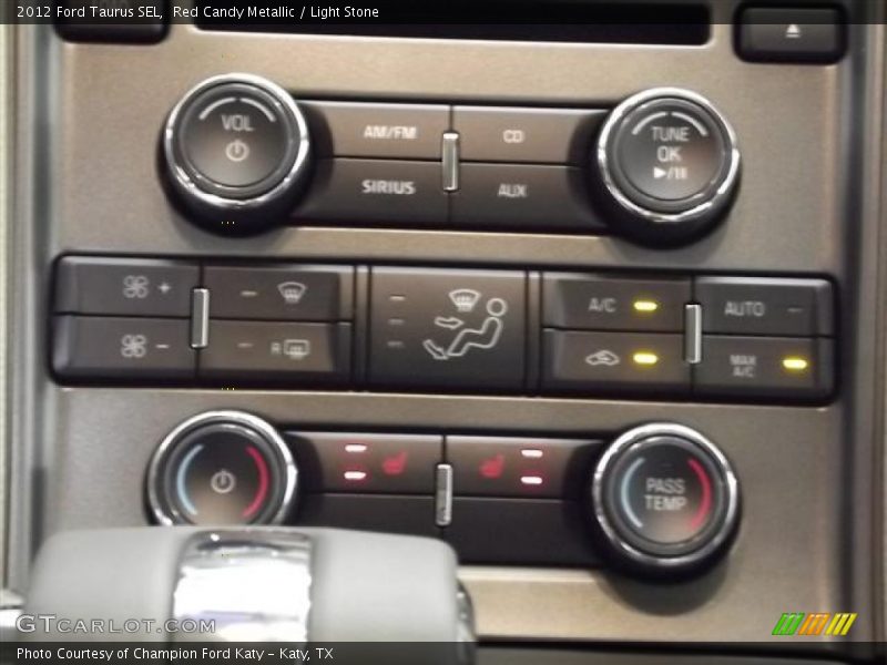 Red Candy Metallic / Light Stone 2012 Ford Taurus SEL