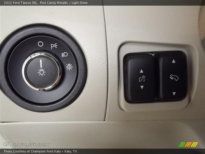 Red Candy Metallic / Light Stone 2012 Ford Taurus SEL