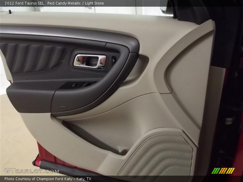 Red Candy Metallic / Light Stone 2012 Ford Taurus SEL