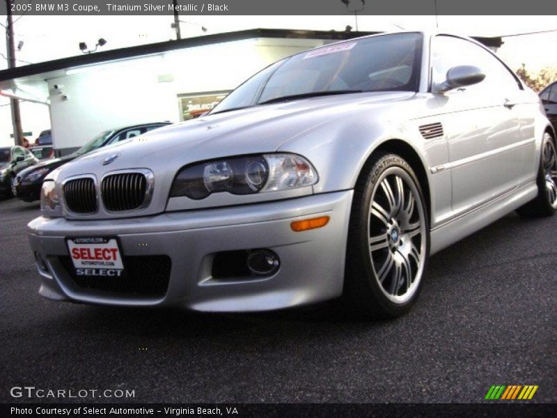Titanium Silver Metallic / Black 2005 BMW M3 Coupe