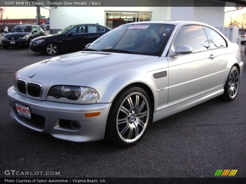 Titanium Silver Metallic / Black 2005 BMW M3 Coupe