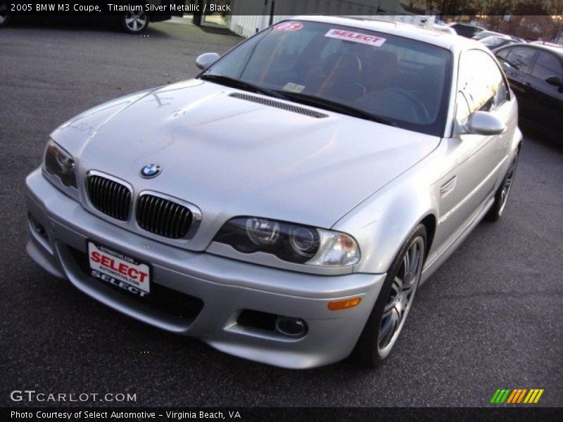 Titanium Silver Metallic / Black 2005 BMW M3 Coupe