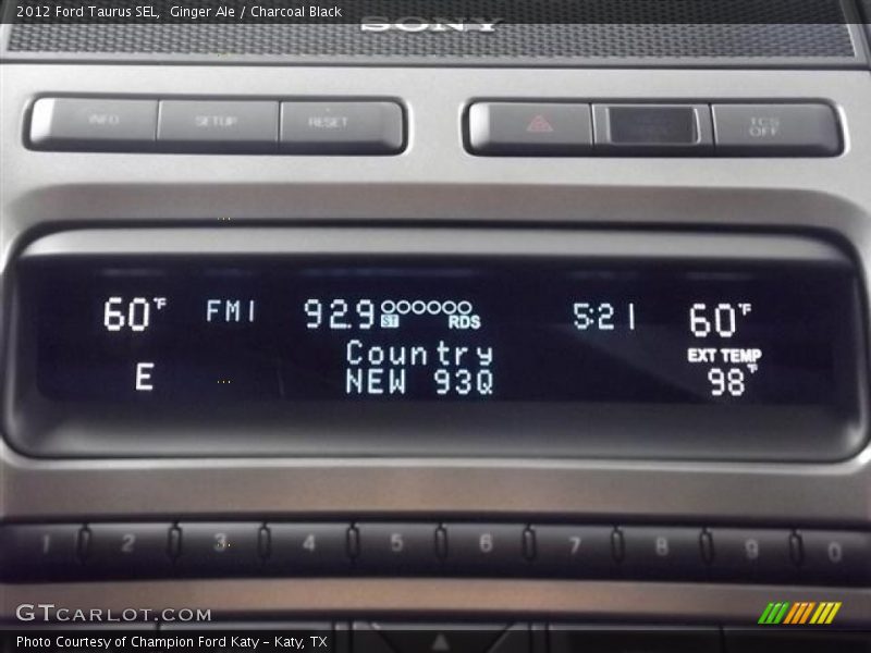 Ginger Ale / Charcoal Black 2012 Ford Taurus SEL
