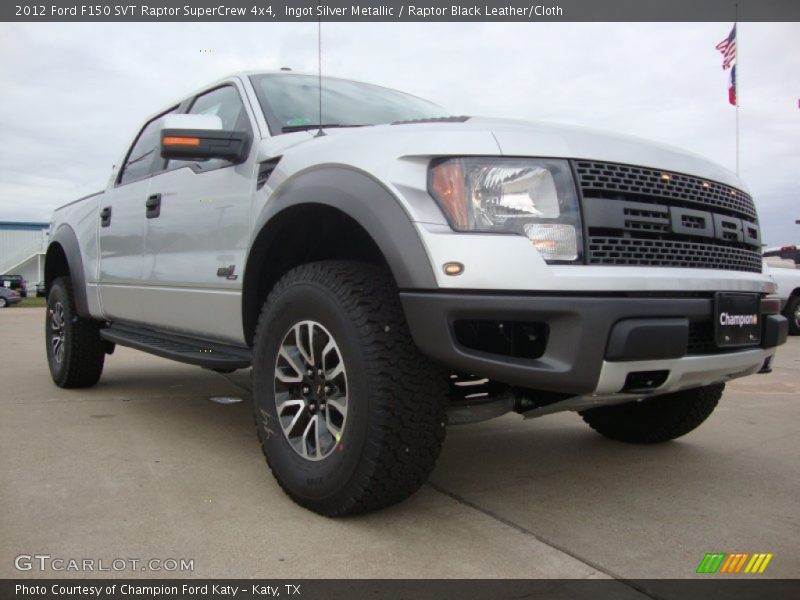 Ingot Silver Metallic / Raptor Black Leather/Cloth 2012 Ford F150 SVT Raptor SuperCrew 4x4