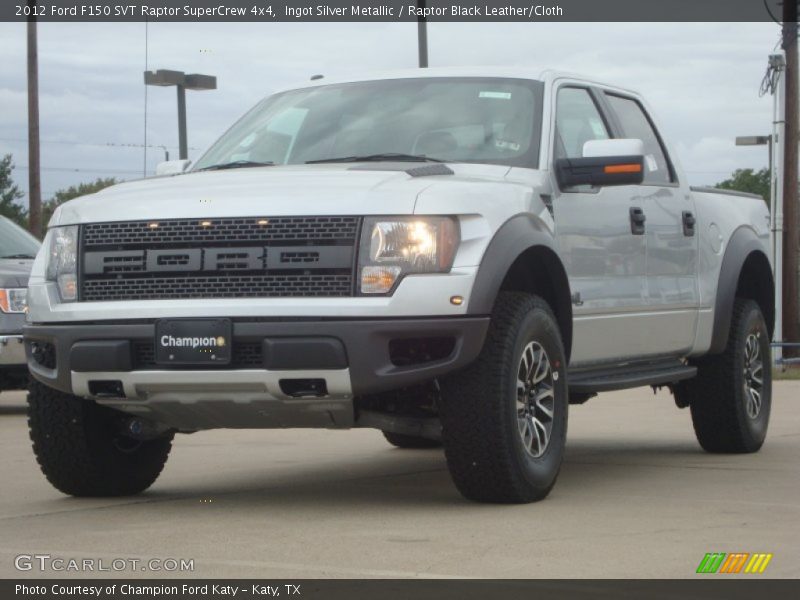 Ingot Silver Metallic / Raptor Black Leather/Cloth 2012 Ford F150 SVT Raptor SuperCrew 4x4