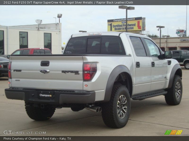 Ingot Silver Metallic / Raptor Black Leather/Cloth 2012 Ford F150 SVT Raptor SuperCrew 4x4