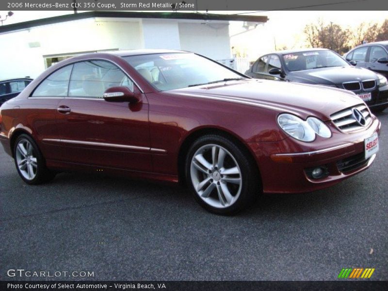 Storm Red Metallic / Stone 2006 Mercedes-Benz CLK 350 Coupe