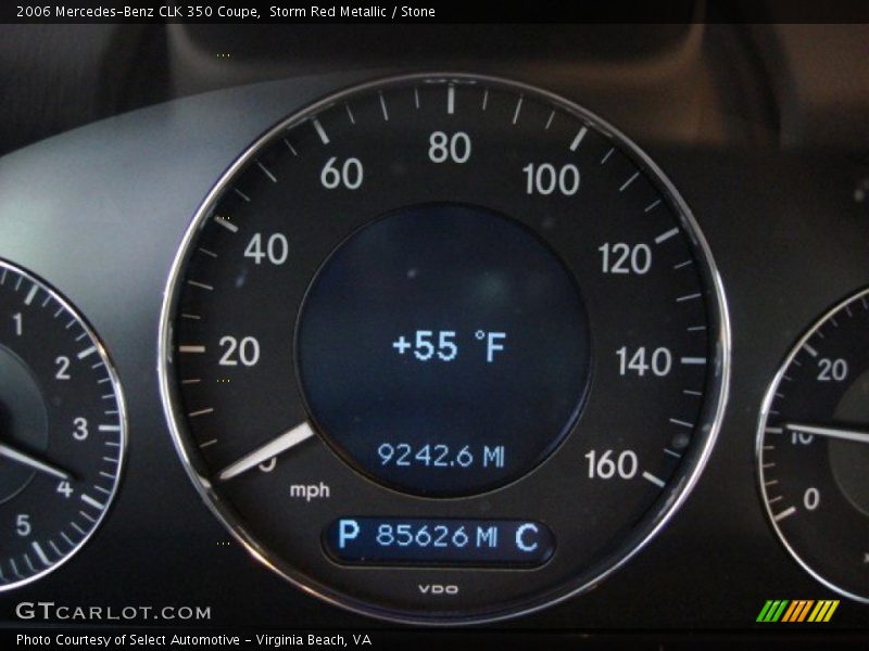 Storm Red Metallic / Stone 2006 Mercedes-Benz CLK 350 Coupe