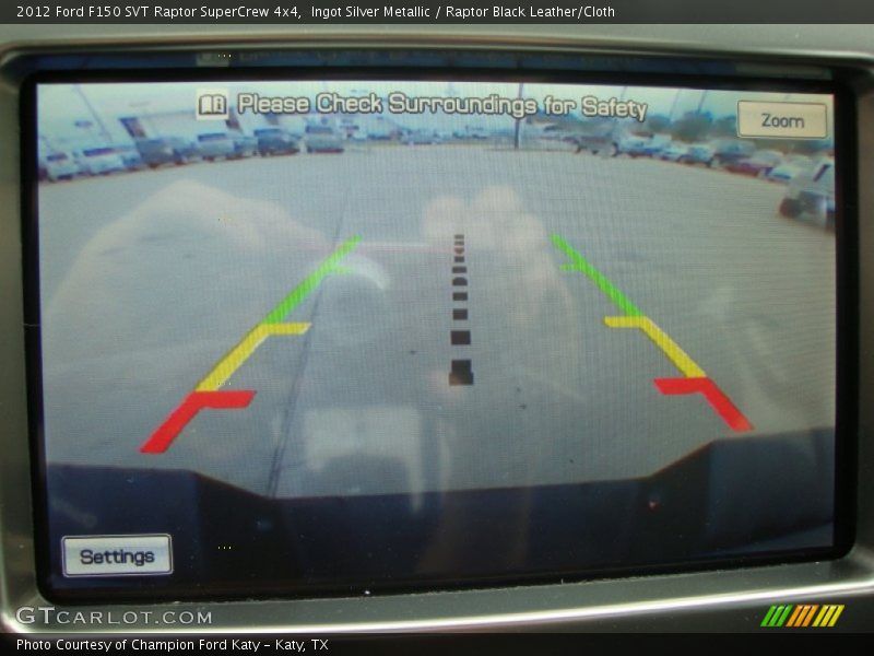 Rearview camera display - 2012 Ford F150 SVT Raptor SuperCrew 4x4