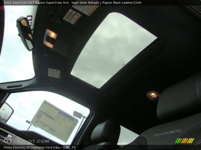 Sunroof of 2012 F150 SVT Raptor SuperCrew 4x4