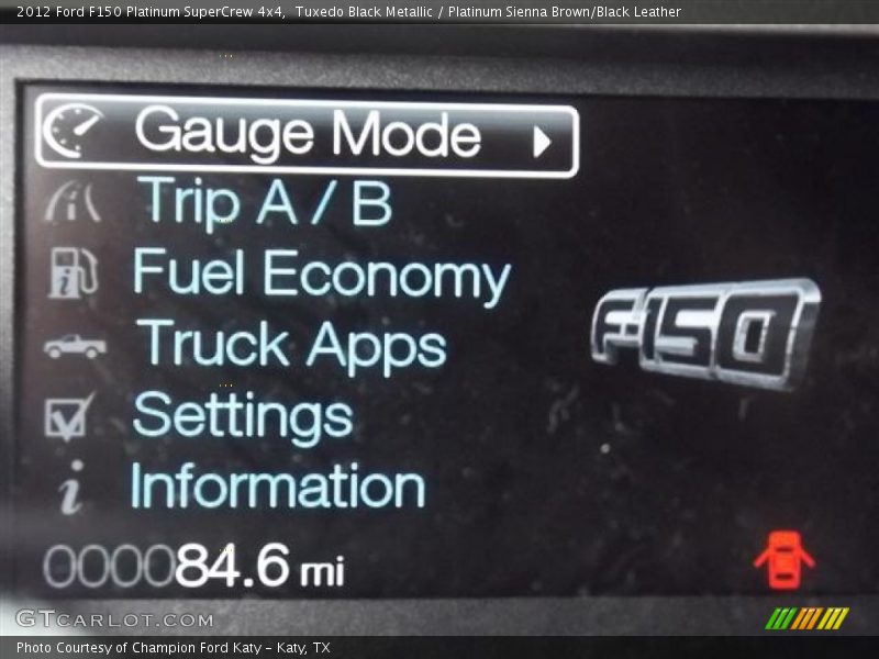  2012 F150 Platinum SuperCrew 4x4 Platinum SuperCrew 4x4 Gauges