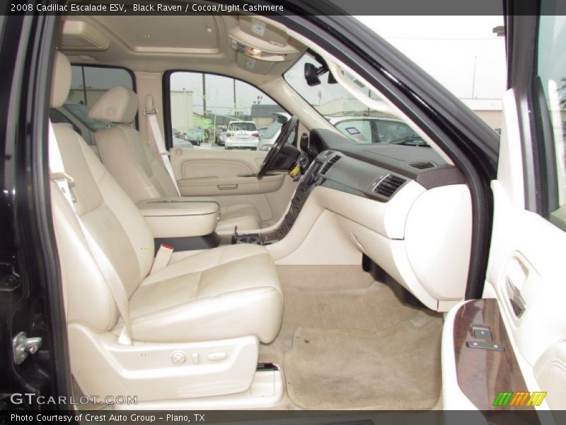 Black Raven / Cocoa/Light Cashmere 2008 Cadillac Escalade ESV