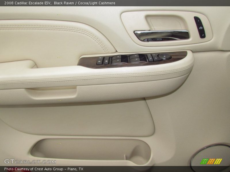 Black Raven / Cocoa/Light Cashmere 2008 Cadillac Escalade ESV