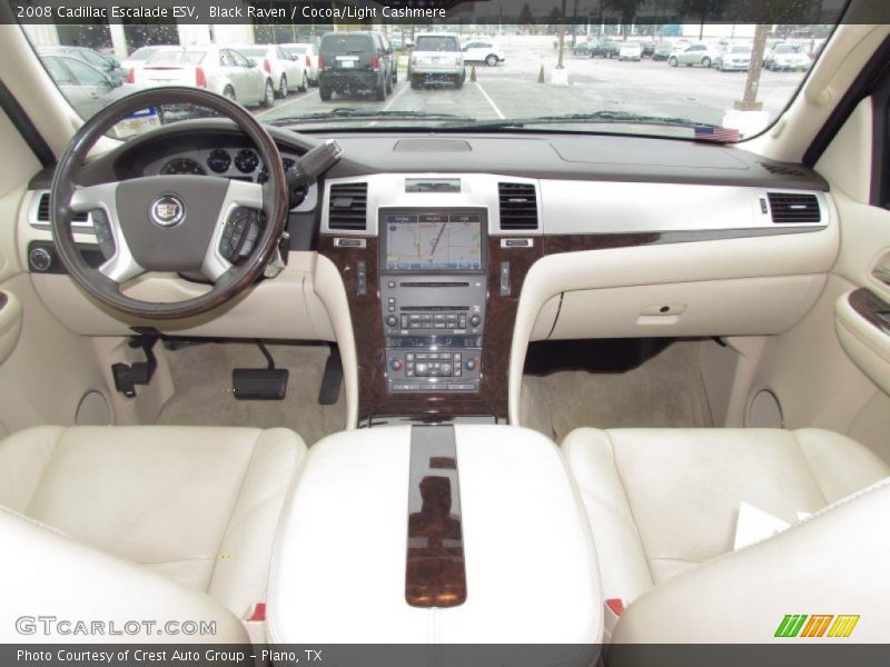 Black Raven / Cocoa/Light Cashmere 2008 Cadillac Escalade ESV