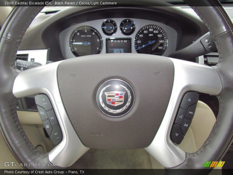 Black Raven / Cocoa/Light Cashmere 2008 Cadillac Escalade ESV