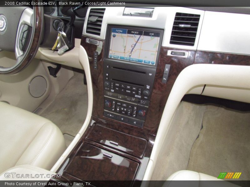 Black Raven / Cocoa/Light Cashmere 2008 Cadillac Escalade ESV