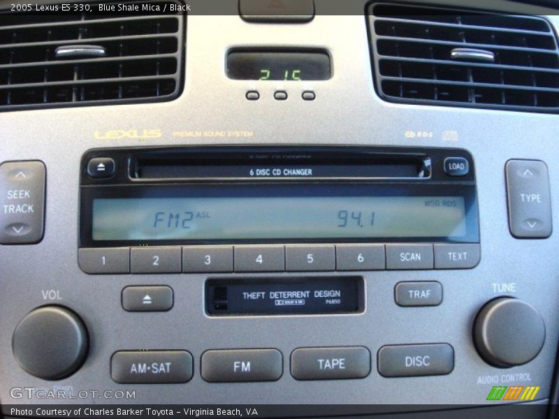Blue Shale Mica / Black 2005 Lexus ES 330