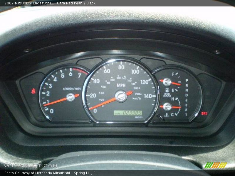 Ultra Red Pearl / Black 2007 Mitsubishi Endeavor LS